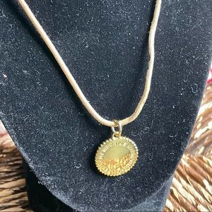 India Hicks Medallion Necklace - Gold Black